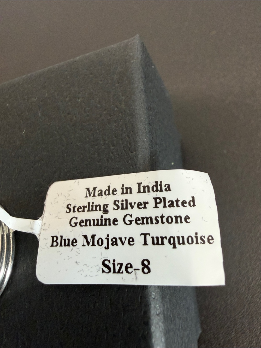 Made In India | Two-Tone Western Boho Blue Mojave Turquoise Ring | Size 8 - Picture 2 of 8